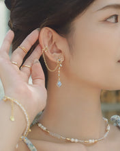 Load image into Gallery viewer, Healer - 18KGP Chain EarringsใGlass Stoneใ