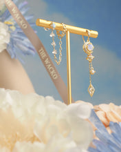Load image into Gallery viewer, Midnight Opal - Moon Earrings