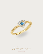Load image into Gallery viewer, SWEETIE BLUE - Gold Ring