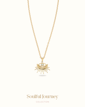 Load image into Gallery viewer, Sacred Sign - Evil Eye Moon Shine Necklace *Waterproof