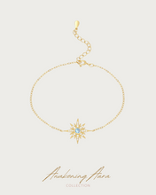Load image into Gallery viewer, 8 AWN STAR - Gold Bracelet โฆ 925 Silver โข