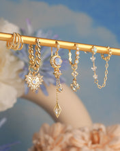 Load image into Gallery viewer, Midnight Opal - Moon Earrings