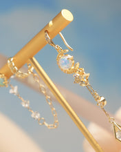 Load image into Gallery viewer, Midnight Opal - Moon Earrings