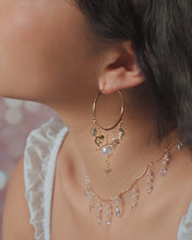 Load image into Gallery viewer, Universe - Moon & Love Hoop Earrings