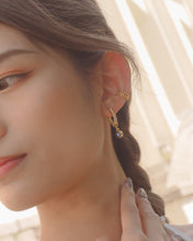 Load image into Gallery viewer, Sun Gem - Crystal Pillar Hoops