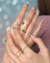 Load image into Gallery viewer, Moon Phase Ring *Waterproof