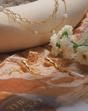 Load image into Gallery viewer, Pearl Poetry - 18KGP Earrings