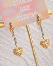 Load image into Gallery viewer, Mabel - 18KGP Heart Hoops