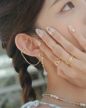 Load image into Gallery viewer, Healer - 18KGP Chain EarringsใGlass Stoneใ