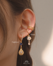 Load image into Gallery viewer, Explorer & Belief - Evil Eye Hoops