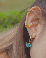 Load image into Gallery viewer, Butterfly - 18KGP Hoops