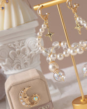 Load image into Gallery viewer, Destiny - Pearl Crystal Whirling Earrings *Exclusive