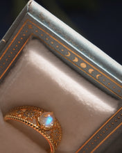 Load image into Gallery viewer, 【高品質鑒定】CONSTELLAR - Moonstone Ring ✦ 925 Silver ™ + 18K Gold