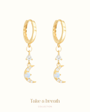 Load image into Gallery viewer, Moon Shine - Opal Hoops