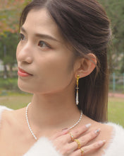 Load image into Gallery viewer, Pearl Poetry - 18KGP Earrings