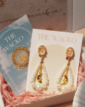 Load image into Gallery viewer, Classy Moon - 18KGP Pearl Earrings