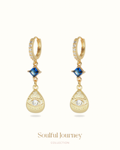 Load image into Gallery viewer, Explorer - Evil Eye Drop Hoops