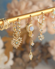 Load image into Gallery viewer, Midnight Opal - Moon Earrings