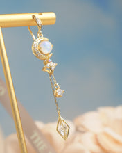 Load image into Gallery viewer, Midnight Opal - Moon Earrings