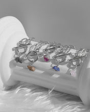 將圖片載入圖庫檢視器 Crystal & Stone - Silver Toggle Bracelets (waterproof)防水物料
