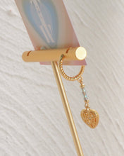 Load image into Gallery viewer, Mabel - 18KGP Heart Hoops