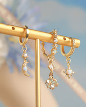 Load image into Gallery viewer, Star Shine - Opal Hoops