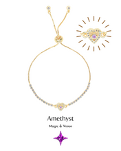 Load image into Gallery viewer, Dazzle Heartz Bracelet - Amethyst