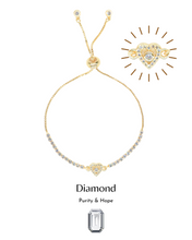 將圖片載入圖庫檢視器 Dazzle Heartz Bracelet - Diamond