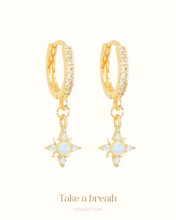Load image into Gallery viewer, Star Shine - Opal Hoops