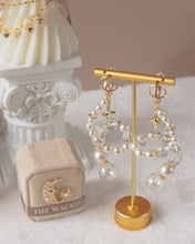 Load image into Gallery viewer, Destiny - Pearl Crystal Whirling Earrings *Exclusive