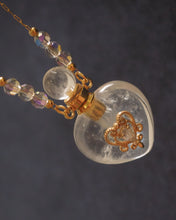 將圖片載入圖庫檢視器 【可打開放香水】 HEARTFELT (Gold) - White Crystal Perfume Necklace ✦ Waterproof™
