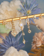 Load image into Gallery viewer, Midnight Opal - Moon Earrings