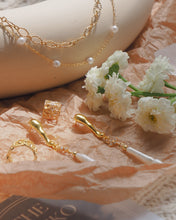 Load image into Gallery viewer, Pearl Poetry - 18KGP Earrings