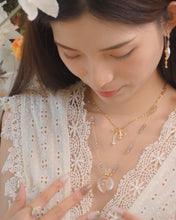 將圖片載入圖庫檢視器 【可打開放香水】 HEARTFELT (Gold) - White Crystal Perfume Necklace ✦ Waterproof™