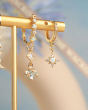 Load image into Gallery viewer, Star Shine - Opal Hoops
