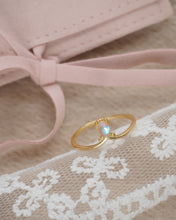 將圖片載入圖庫檢視器 BLUE TEAR - Gold Ring ✦ 925 Silver ™