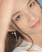 Load image into Gallery viewer, Midnight Opal - Moon Earrings