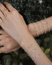 Load image into Gallery viewer, Dazzle Heartz Bracelet - Aquamarine