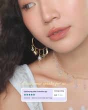 Load image into Gallery viewer, Universe - Moon & Love Hoop Earrings