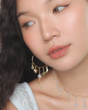 Load image into Gallery viewer, Universe - Moon & Love Hoop Earrings