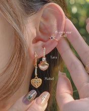 Load image into Gallery viewer, Mabel - 18KGP Heart Hoops