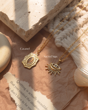 Load image into Gallery viewer, Caramel & Sacred Sign Necklace *Waterproof