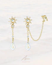 Load image into Gallery viewer, Healer - 18KGP Chain EarringsใGlass Stoneใ
