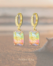 Load image into Gallery viewer, Motley - 18K Rainbow Sun Crystal Baby Hoop