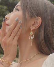 將圖片載入圖庫檢視器 Palmyra - Titanium Steel Boho Turquoise Earrings *Waterproof
