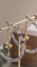 將圖片載入圖庫檢視器 Astro - 18KGP Crystal Beaded Hoop Earrings