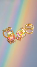 Load image into Gallery viewer, Motley - 18K Rainbow Sun Crystal Baby Hoop