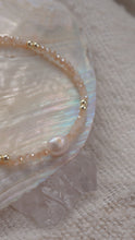 Load image into Gallery viewer, Peachy - 18KGP Pink Quartz Beaded Necklace