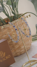 將圖片載入圖庫檢視器 Astro - 18KGP Crystal Beaded Hoop Earrings