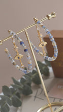 將圖片載入圖庫檢視器 Astro - 18KGP Crystal Beaded Hoop Earrings